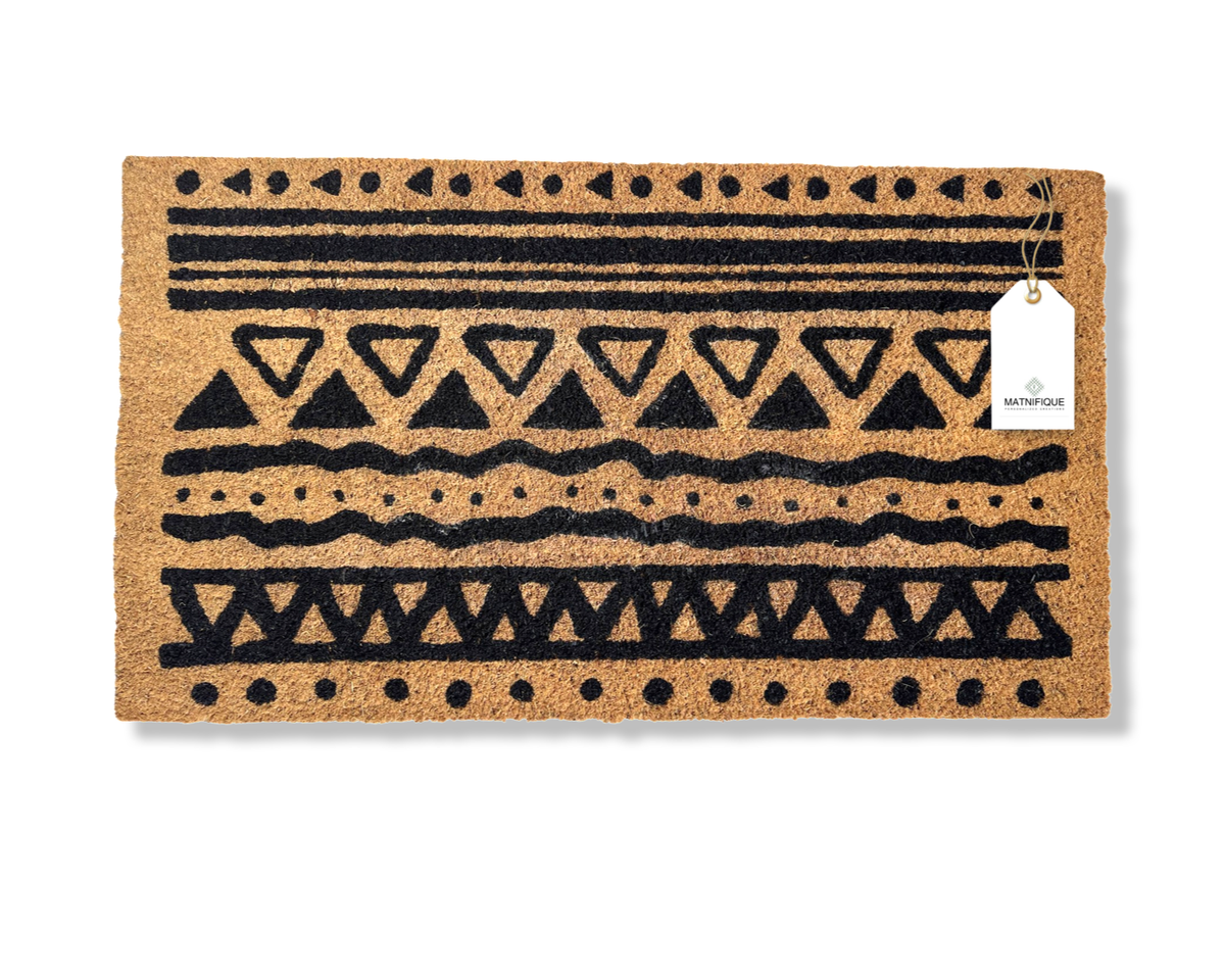 African Pattern Coir Design Doormat 700 x 400 x 14mm Buy Online in