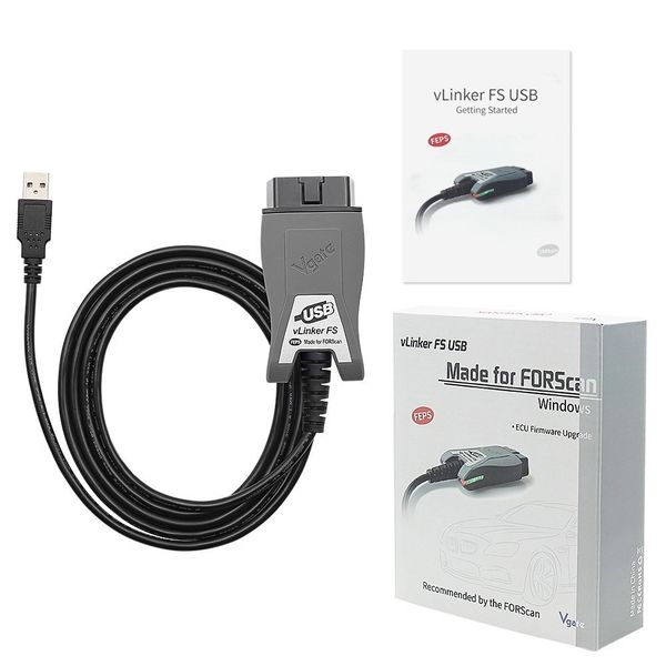 Vgate vLinker FS OBD2 USB Adapter for FORS-can HS/MS-CAN Auto Switch