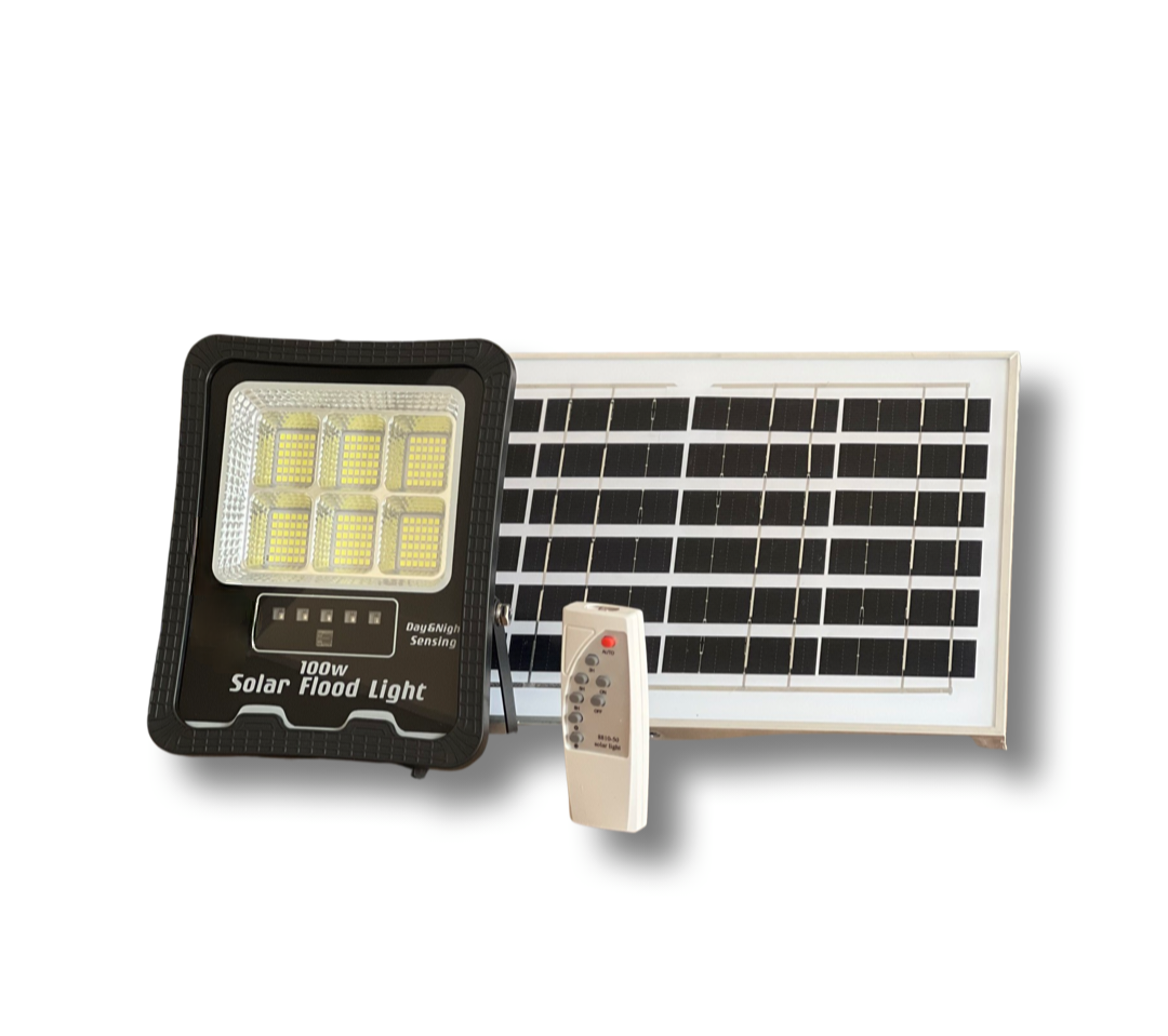 100W LED Solar Flood Light & Solar Panel