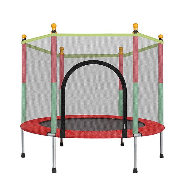 Kids Trampoline with Safety Enclosure Net, Children Jumping Bounce Bed Gift