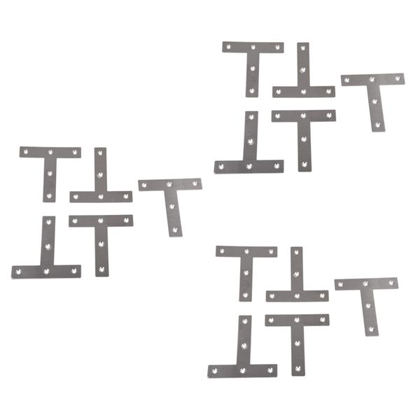 15 Pcs Angle Plate Corner Brace Flat T Shape Repair Bracket 80mm x 80mm