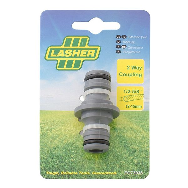 Lasher - Hose Fitting Coupling - Gardening - 2 Way - Bulk Pack of 10