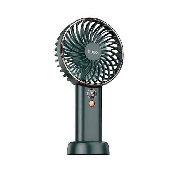 Hoco DF06 Handheld Battery Powered Portable Fan with Digital Display &amp; Base