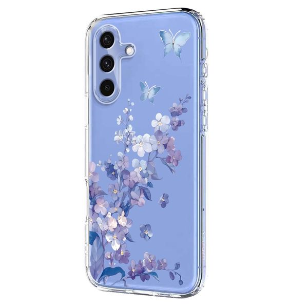 UGABUGA Flower Theme Transparent Case Compatible with Samsung Galaxy S25 FE