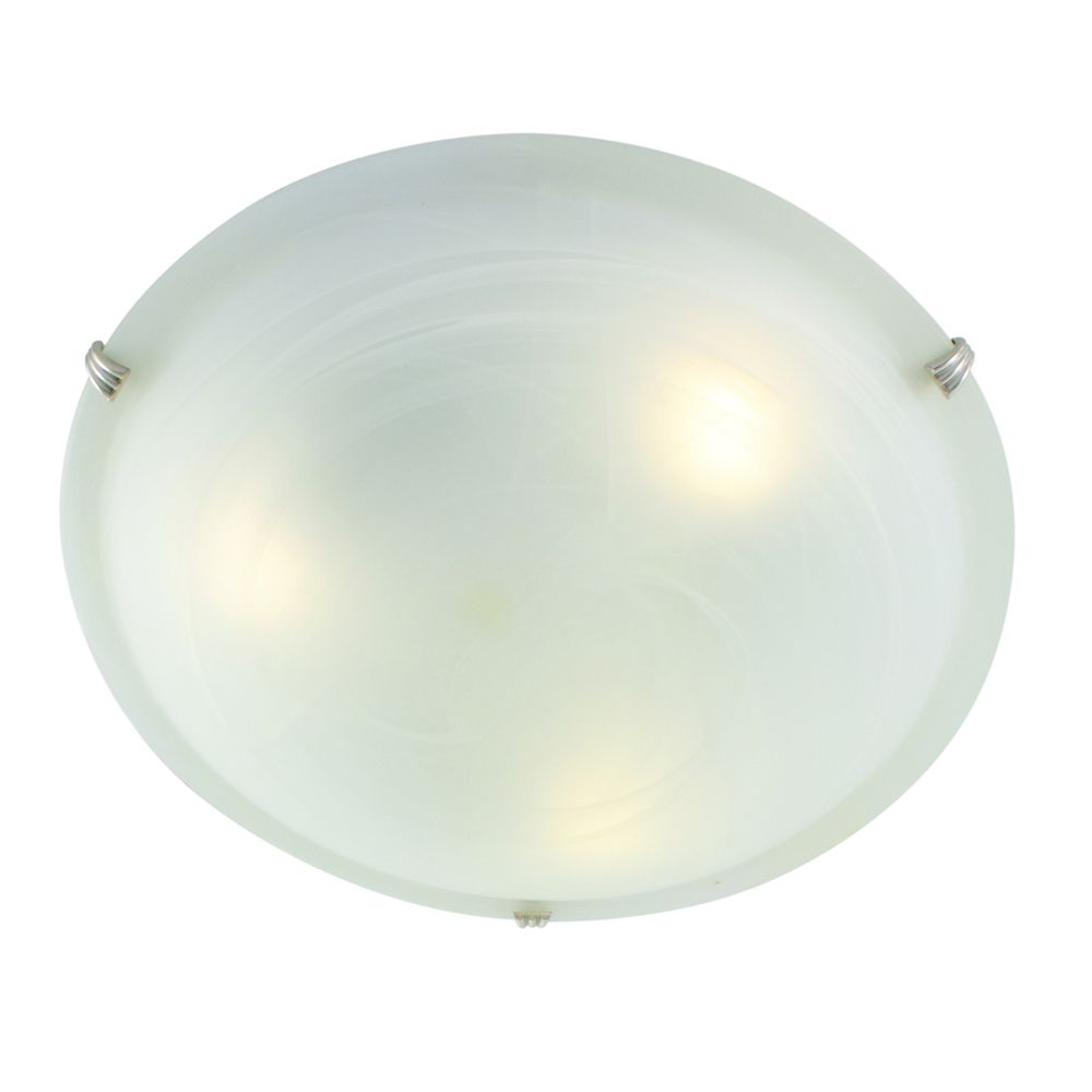 Eurolux - Alabaster - Ceiling Light - 400mm - Satin Chrome