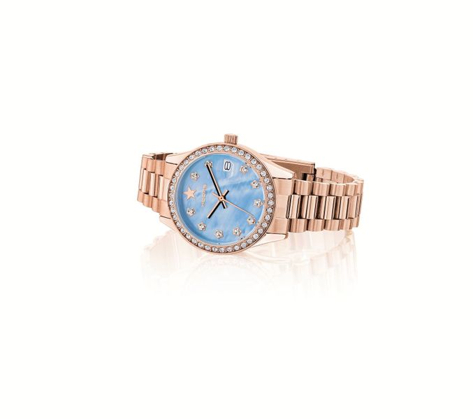 Hoops Super Luxury Rose Gold Analogue Watch