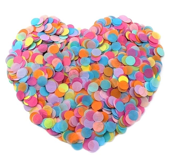 50gram Multicolor Paper Confetti - Round