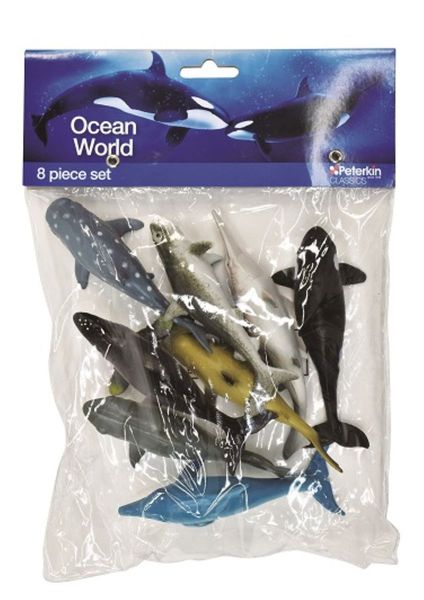 PETERKIN Assorted Ocean Sea Creatures in a Set 8 pieces