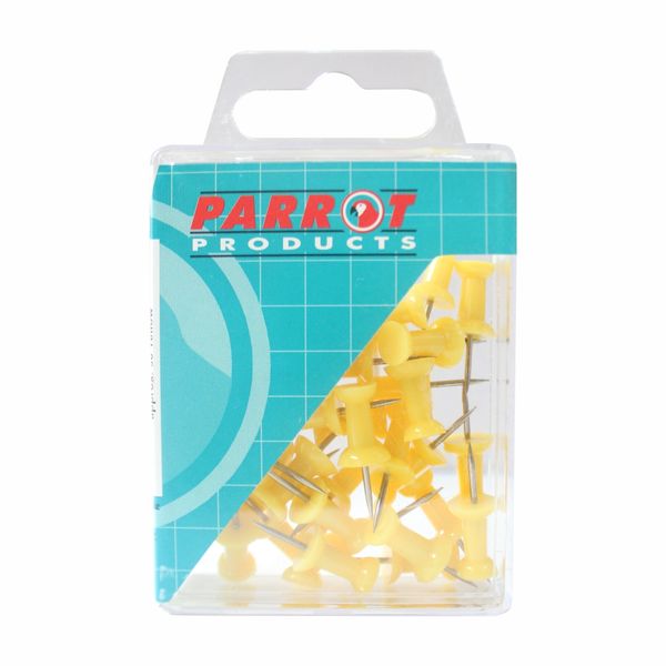 Parrot Products Thumbtacks - Yellow - Pack of 25