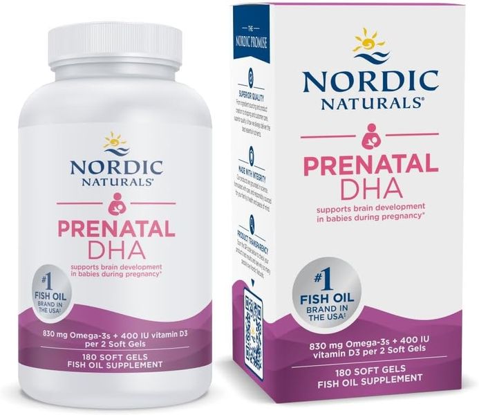 Nordic Naturals Prenatal DHA, Unflavored - 180 Soft Gels, 90 Servings