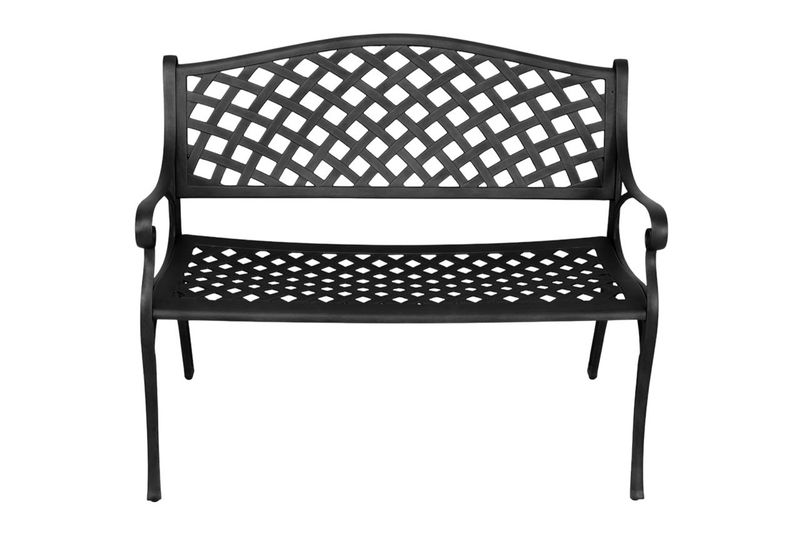 Cast Aluminum 2-Seater Garden Bench
