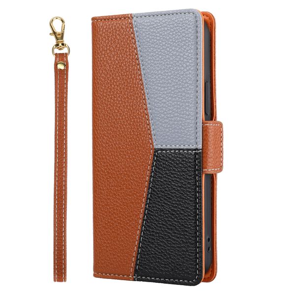 Litchi Pattern Splicing Phone Case Compatible with Samsung Galaxy S20 Ultra