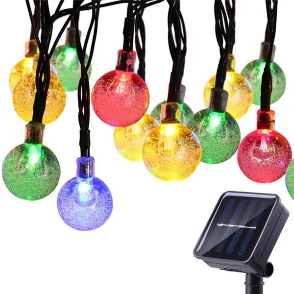 5M Outdoor Solar Powered 20 LED Bulb String Light Garden Decorations Lights