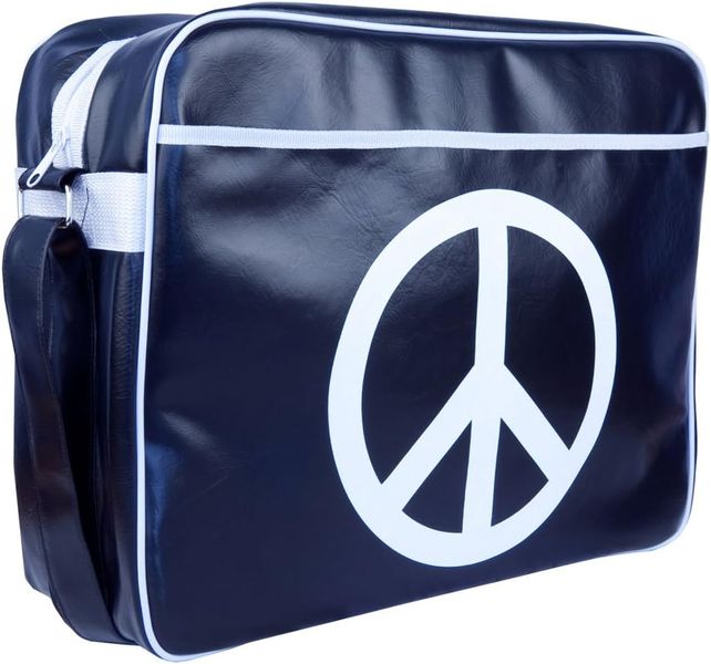 Retro Peace &amp; Love Symbol Messenger Bag