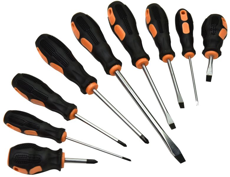 9 Pieces Screw Driver Set With Soft Grip