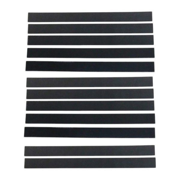 Decorative Lines Shaped Mirror Stickers 35cm x 3 cm - Black - 10 Piece