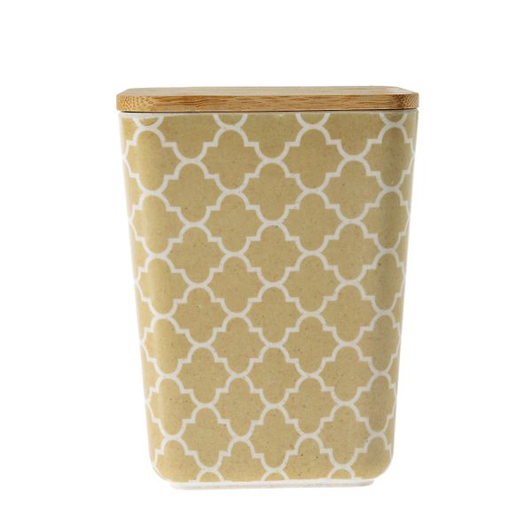 George &amp; Mason - Trellis Bamboo Fibre Canister Square 11x14.5cm