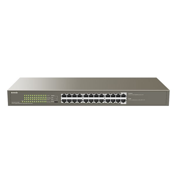 Tenda TEG1124P 24-Port Gigabit Unmanaged PoE Switch - 225 W Total Power
