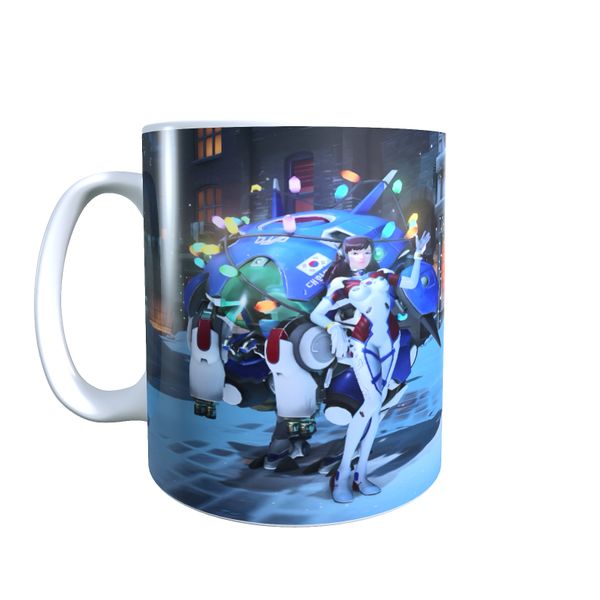 Diva Lit Up - Overwatch Christmas Themed Coffee Mug