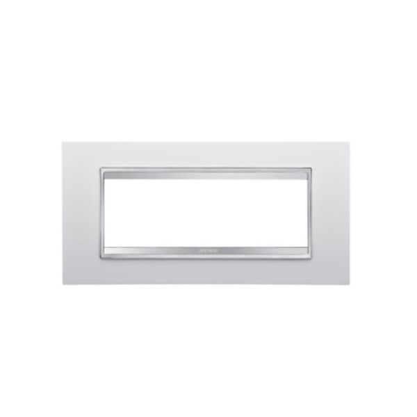 GEWISS - Milk White CHORUS LUX 6-Gang Cover Plate