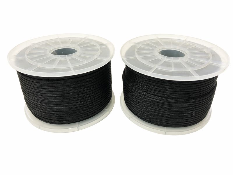 Paracord 550 Type III - 100% Nylon - Black