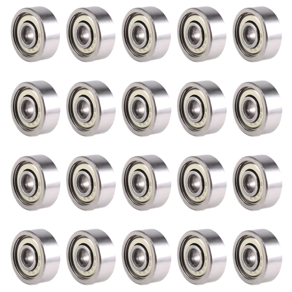 20 Pieces 624ZZ 4mm x 13mm x 5mm Carbon Steel Deep Groove Ball Bearings