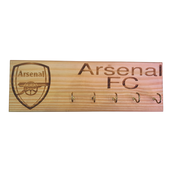 Gift Emporium Wooden Engraved Key Holder - Arsenal FC Design