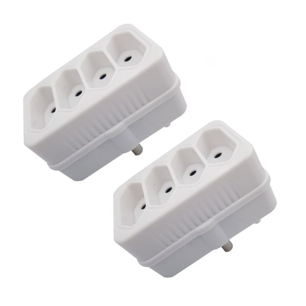 Plug Adaptor: 4 way 4 X 5A 2 pin / Euro Adaptor (E 594)