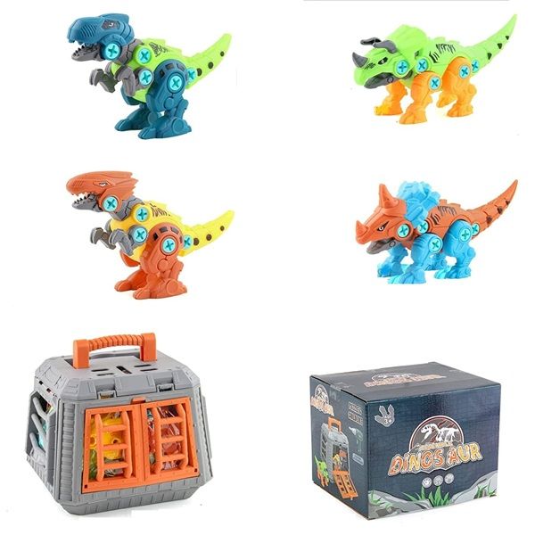 Dinosaur Take Apart Construction Building Set STEM Toys with Cage