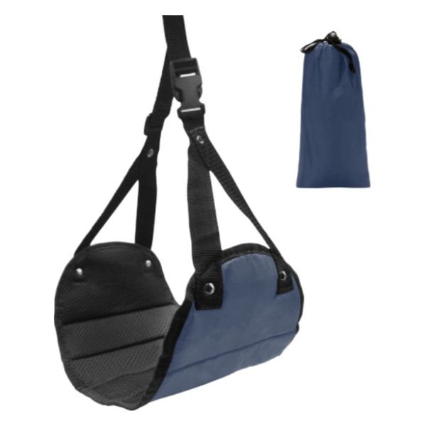 Pedal Hammocks with Storage Bag,Foot Hammock for Plane and Office,Blue
