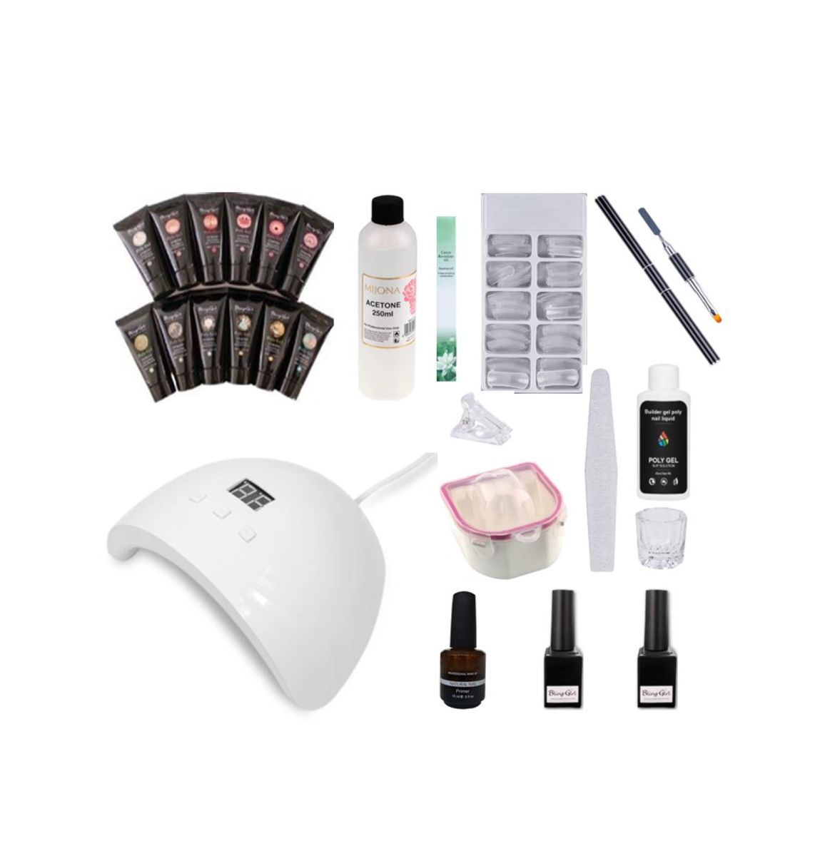 Complete UV LED Poly Gel Kit - 25 Pieces | Shop Today. Get it Tomorrow ...