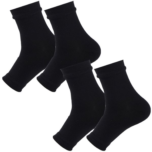 Ankle Brace Compression Black Set of 2 Pairs