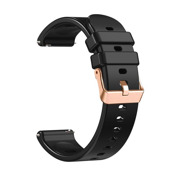 18mm Silicone Watch Strap with Rose Gold Buckle Compatible with Huawei Watch GT5 41mm