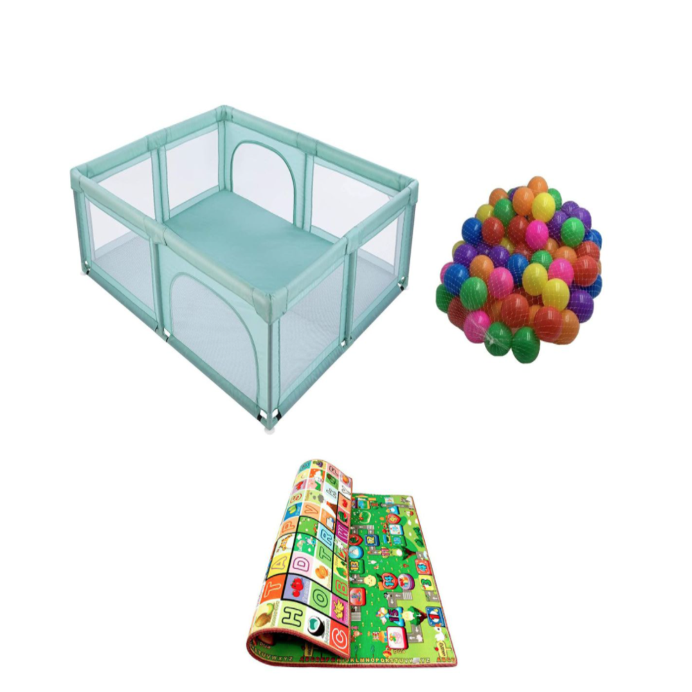 Kids Educational Play Mat with XL Baby Play Pen and Soft Balls Shop