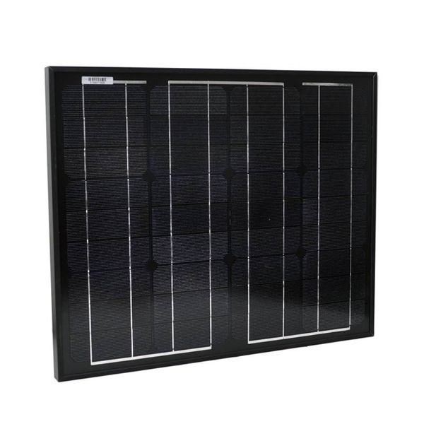 10W High-Efficiency Mono-Crystalline Solar Panel with Cable Clamps