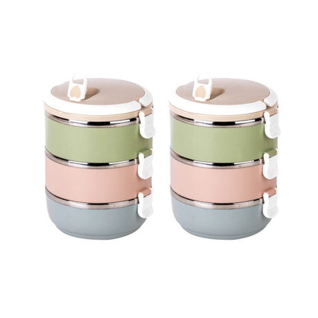 3 Layer Stainless Steel Lunch Box - 2 Pack | Shop Today. Get it