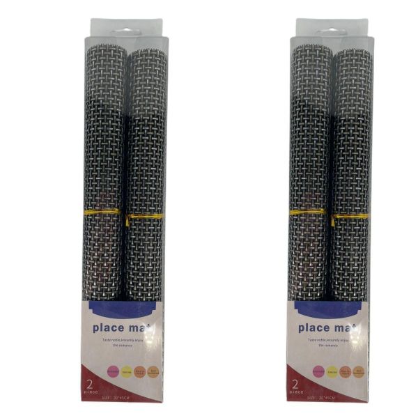 4 Grey Rectangular Placemat