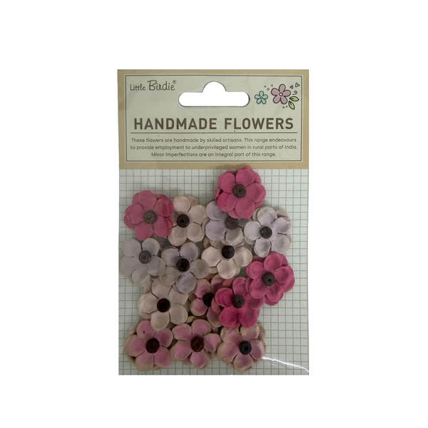 Handmade Flowers Nicole Vintage Pink 15pc