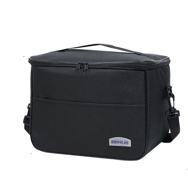 Brivilas Large Thermal Foil Insulated Square Lunch Cooler Bag with Strap