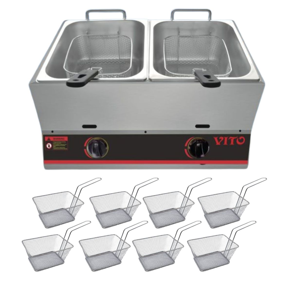 Vito dfg12l 12 L Gas Deep Fryer and 8 Chip Baskets Shop Today. Get