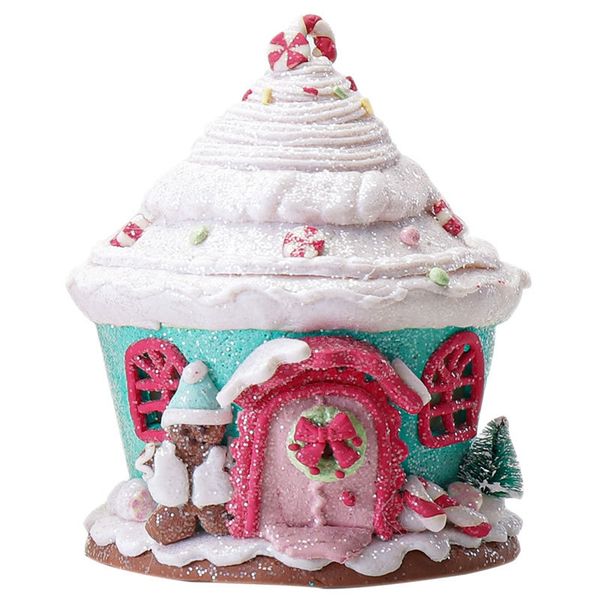 LED Christmas Gingerbread House Light Up House Gingerbread Decor,A