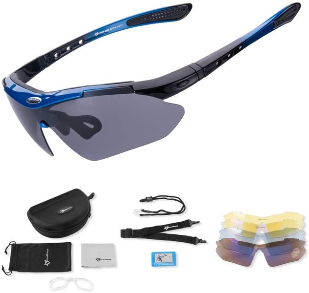 Rockbros Multi lens Polarized Sports Sunglasses UV Protection - White