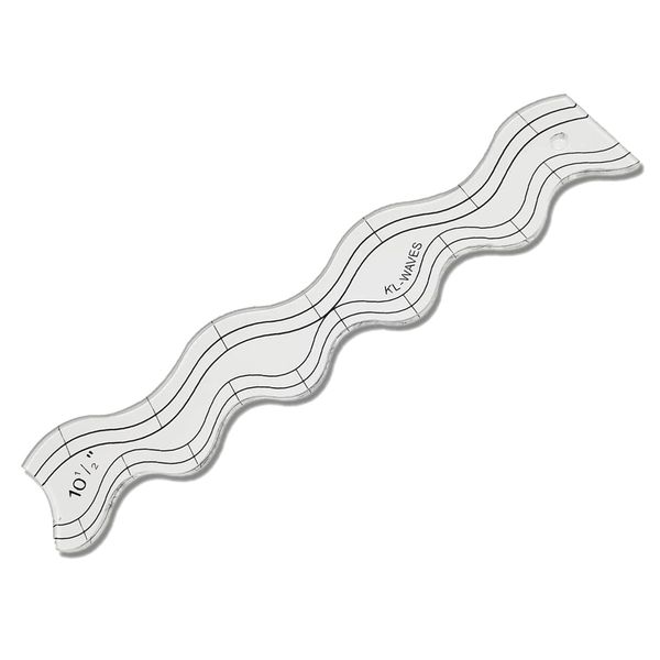 Craft Stationery Wavy Quilting Free Motion Ruler (27cm)