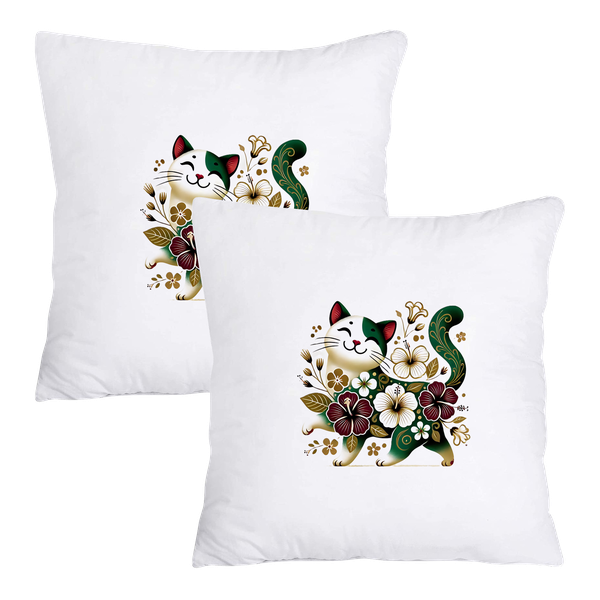 Scatter Cushion Cover Set - Happiness Cat