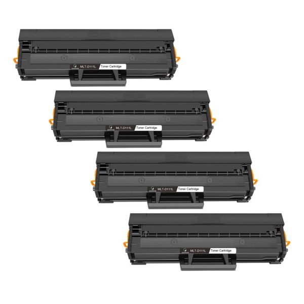 Samsung D111L / D111 / MLT-D111L High Yield Black Toner x 4 - Compatible