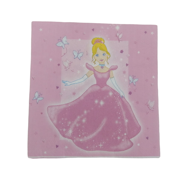 Princess Theme Paper Serviettes - 60 Piece