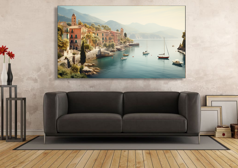 Canvas Wall Art - Italian Riviera Mirage - HC1264