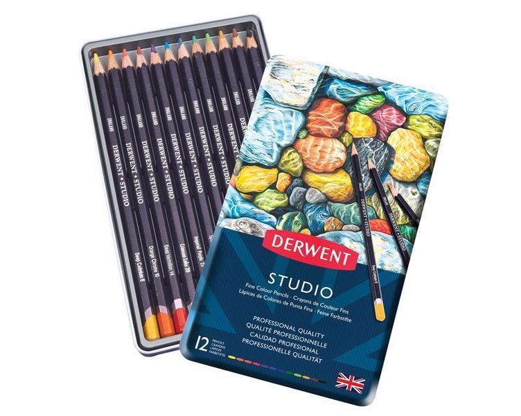 Derwent Studio Pencils - Tin of 12