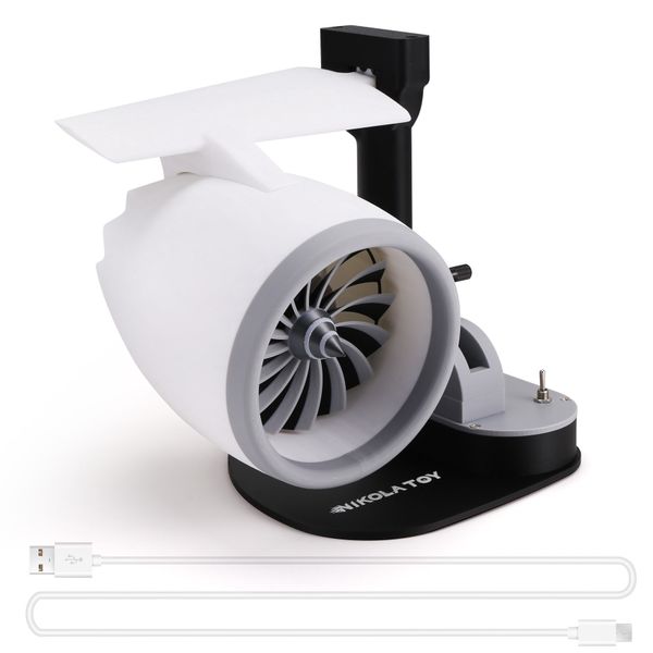 Nikola Toy Usb Jet Fan Desktop Turbofan Engine Compatible with Universal