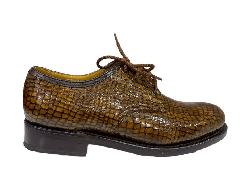 Saxone S6 32001 Honeycomb/Chocolate Lace Ups